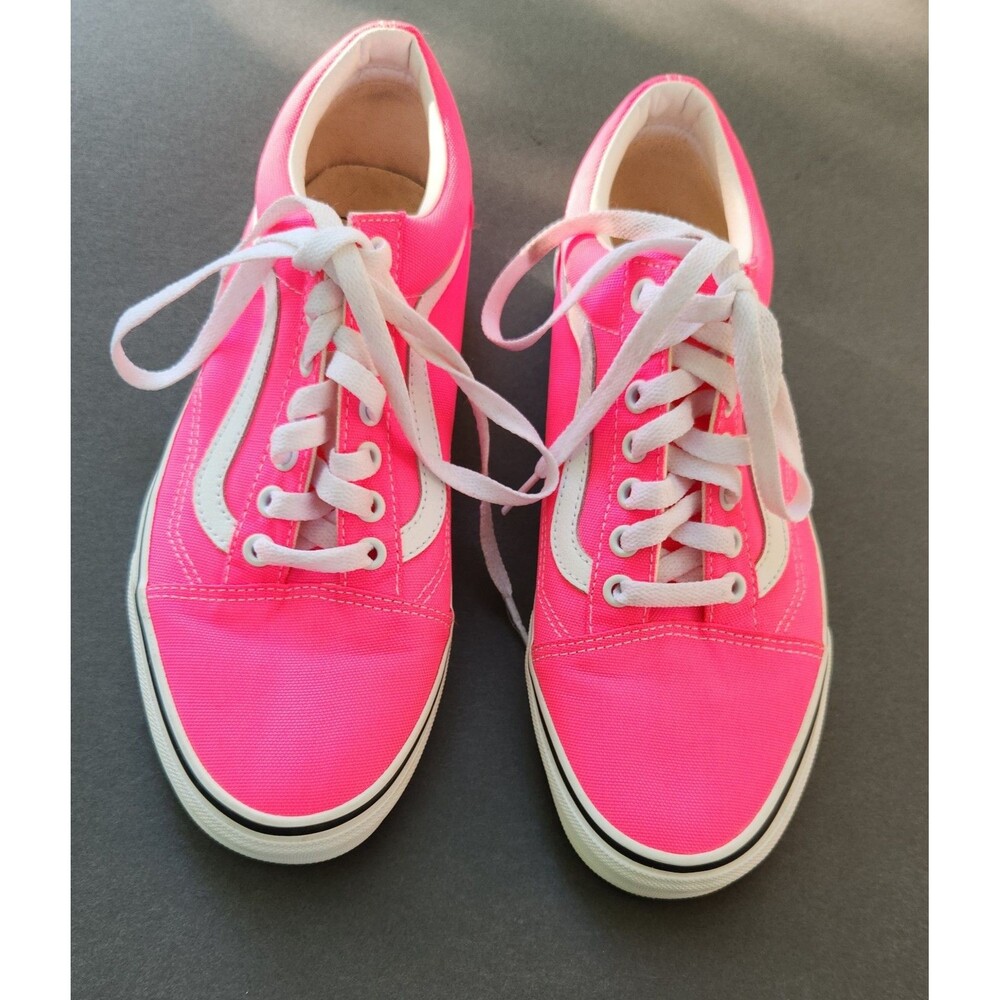 VANS Old Skool Neon Knockout Pink Shoes Size 8 Men 9.5 Women Sneakers Trainers